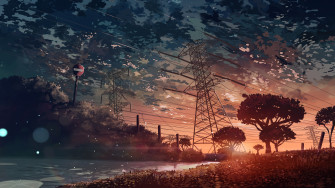Anime Scenery Sunset 4k Wallpaper