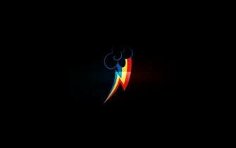 Black Minimalistic Dark My Little Pony Rainbow Dash