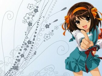 Deviantart More Like Haruhi Suzumiya Wallpaper By Kiwixoxwannabe