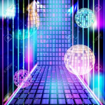 Light Music In Purple Neon Energy Party Night