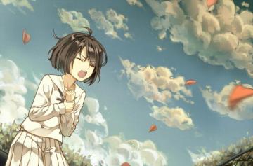 Black Hair Cheese Kang Clouds Kokoro Ga Sakebitagatterunda Naruse