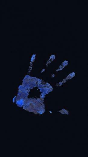 Blue Handprint Wallpaper iPhone