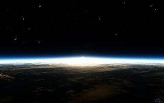 Wallpaper Horizon Line In Space X Widescreen