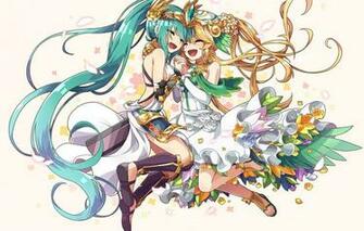 Wallpaper Joy Petals Elves Costume Vocaloid Hatsune Miku