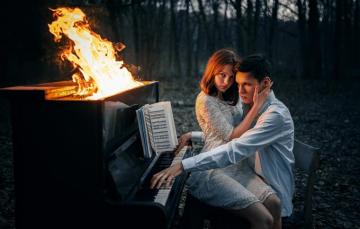 Wallpaper Forest Girl Notes Fire Flame The Situation Guy