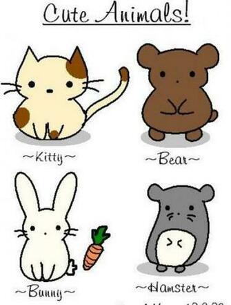 Draw Cute Anime Animals Pictures