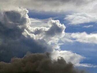 Wallpaper Of Bright White Fluffy Summer Clouds Desktop Background