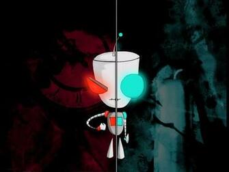 Red Wallpaper Blue Robots Invader Zim Gir Good Vs