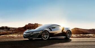 Driver S Side Front Of Black Nsx With Desert Background