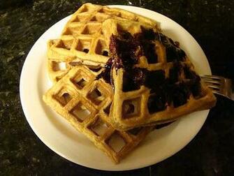 Waffles With Syrup And Butter Wallpaper