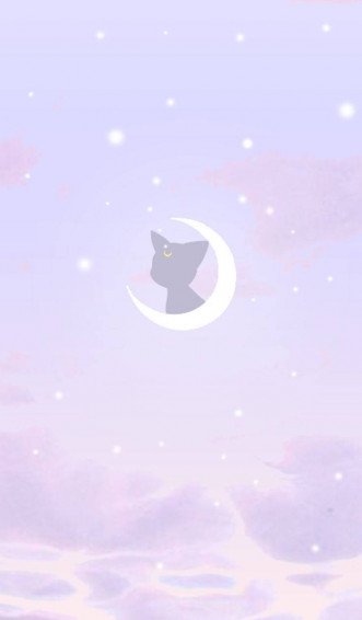 Luna With Crescent Moon Sailor iPhone Wallpaper