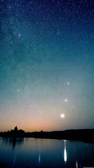 Night And Stars HD Wallpaper For Galaxy S7