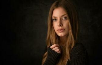 Wallpaper Look Girl Background Model Portrait Makeup