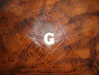 Custom Made Leather Mason Apron Case With Square And Compass