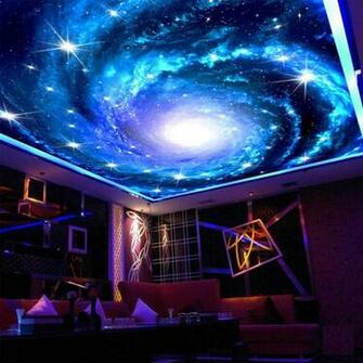 Compre Custom 3d Photo Wallpaper Galaxy Star Techo Fresco Arte De