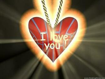Desktop Wallpaper 3d Background I Love You Heart