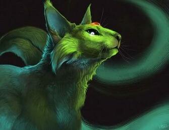 Magical Creatures Image Green Cat HD Wallpaper And