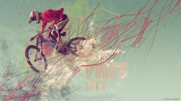 Typography Bicycle Digital Art Biker Sport Android