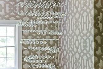 Trellis Wallpaper Contemporary Entrance Foyer Jd Interiors