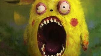 Zombies Pikachu Fantasy Art Artwork Wallpaper