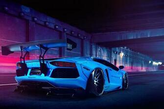 Lamborghini Aventador Lp700 Liberty Walk Blue Wallpaper