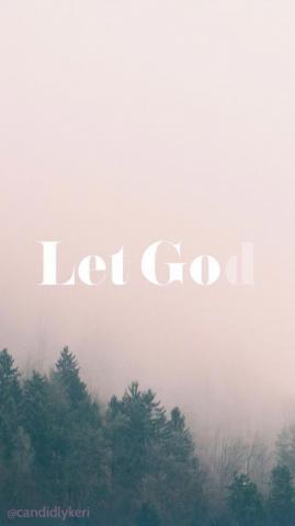 Let Go And God Quote Nature Fog Wallpaper With Black White