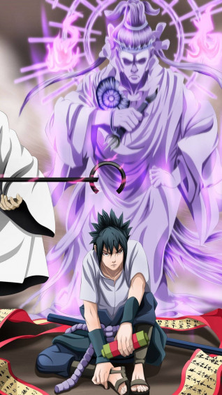 Indra Otsutsuki Sasuke Naruto iPhone Wallpaper
