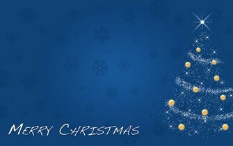Blue Merry Christmas Wallpaper Desktop