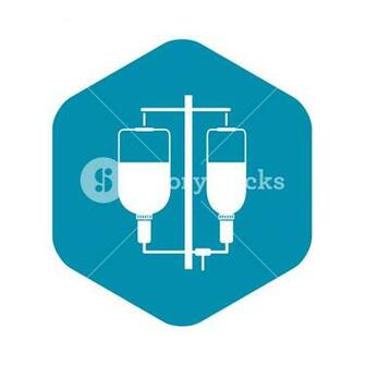 Intravenous Infusion Icon In Simple Style Isolated On White