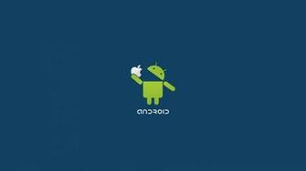 Android Eating Apple Logo HD Desktop Mobile Wallpaper Background