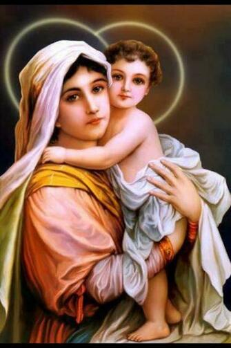 Our Blessed Mother Mary And Baby Jesus