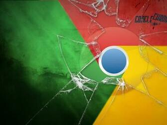 Google Chrome Broken Glass Cracked Wallpaper