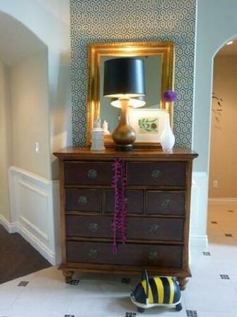 David Hicks Hexagon Wallpaper Again Nice Used As An Accent