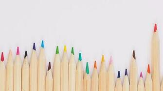 Color Pencil Row 4k Wallpaper Background HD