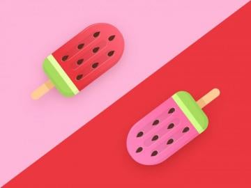 Watermelon Popsicles Background Vector Art At Vecteezy