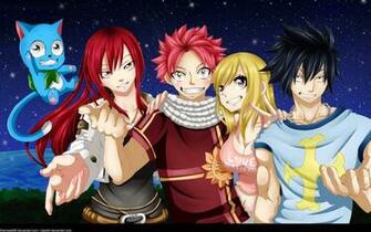 Happy Lucy Heartfilia Natsu Dragneel Erza Scarlet Gray Fullbuster