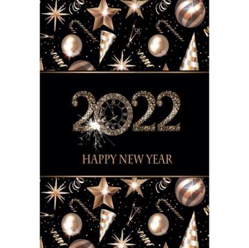 Laeacco Celebrate Happy New Year Balloon Ribbon Backdrop For