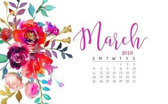 March Calendar Wallpaper