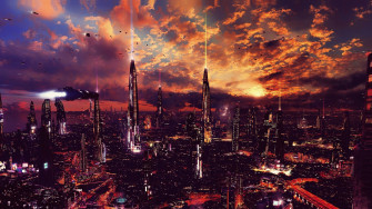 Futuristic Cityscape 4k Wallpaper HD Artist