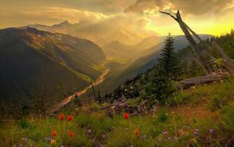Landscapes Nature Panorama Twilight Time Of Day Wallpaper