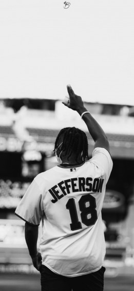 On X Wallpaper Justin Jefferson B W Skol S T