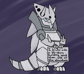 Pokemon Shaming Mega Aggron By Squeekleen2
