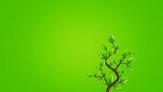 Branch Greenish Background Leaves Minimalism Tree Wallpaper
