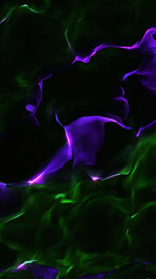 Vibrant Colors Come Alive In This Neon Green And Purple Wallpaper