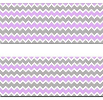 Purple Grey Chevron Wallpaper Border Wall Art Decal Baby Girl Nursery