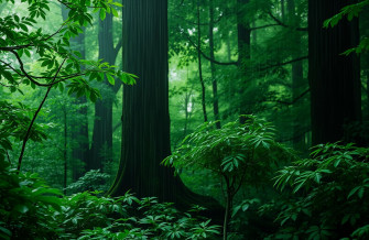 Rainy Forest Wallpaper