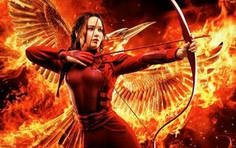 Katniss Shoots A Bow HD Wallpaper