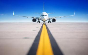 Wallpaper Airport Passenger Airplane Runway Front