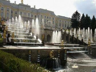 Wallpaper Fountain Saint Petersburg Palace Peterhof Russia