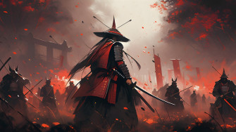 Samurai Battle Field Desktop Wallpaper